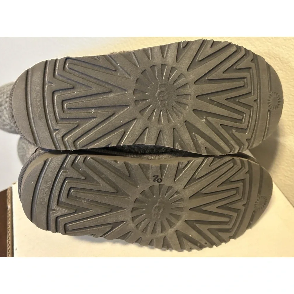 New‎ UGG Australia Purl Cardy Knit Winter Boots UGGPURE Womens's US 6 EU 37 Gray